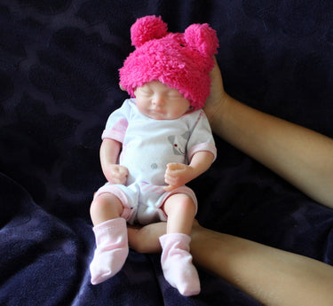 Preemie Silicone Dolls Realistic Real Lifelike Micro Mini Baby Doll Full Body Reborn 11" 1.7lbs Platinum Weighted Babies Ecoflex Bathtub Fun Active